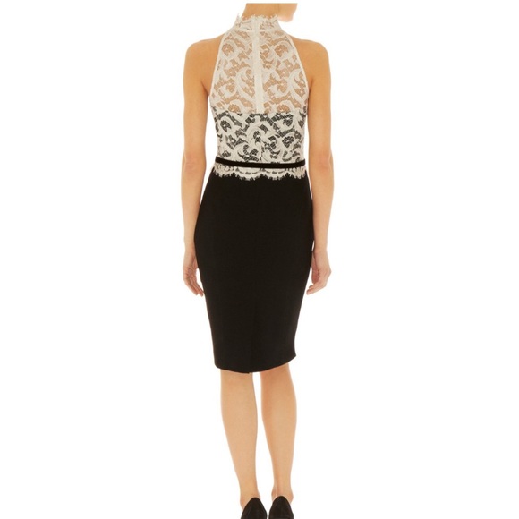 Karen Millen Ivory Lace Black Shift dress S - Picture 2 of 8